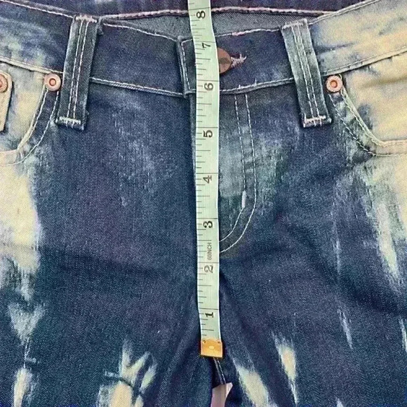 Frankie B. Womens Size 28 Tie Dye Jeans Low Rise Medium Wash - Picture 7 of 7